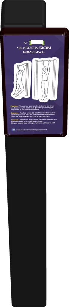 Panneau exercice sur poteau
