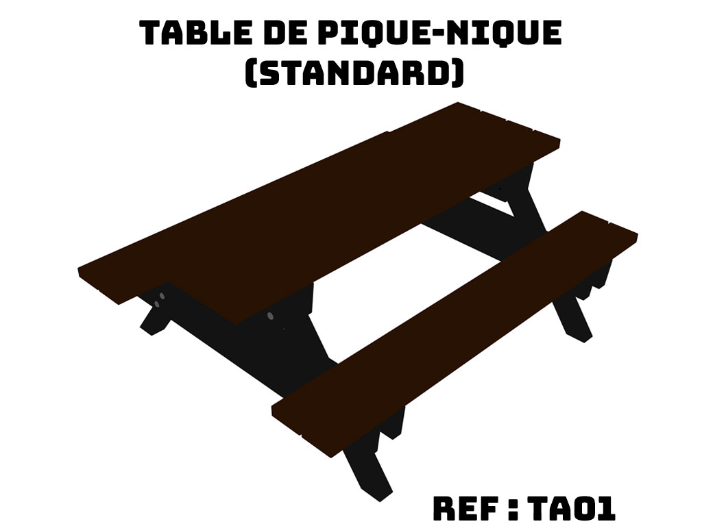 Table en bois pour espaces extérieurs