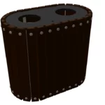 Poubelle ronde double