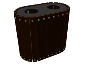 Poubelle ronde double