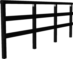 Clôture double lisse avec main courante (PR)