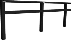 Clôture double lisse avec main courante (BOIS)