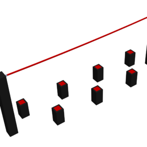 Pas japonais avec corde