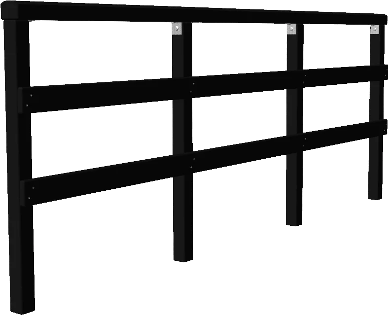 Clôture double lisse avec main courante (PR)