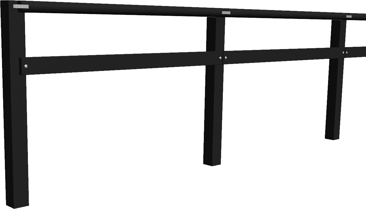 Clôture double lisse avec main courante (BOIS)