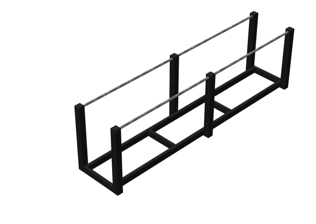 Barres parallèles avec 3 bacs à sensation