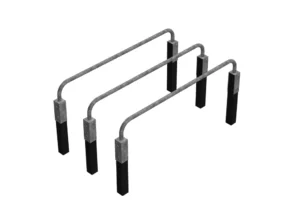 Barres parallèles triples coudée