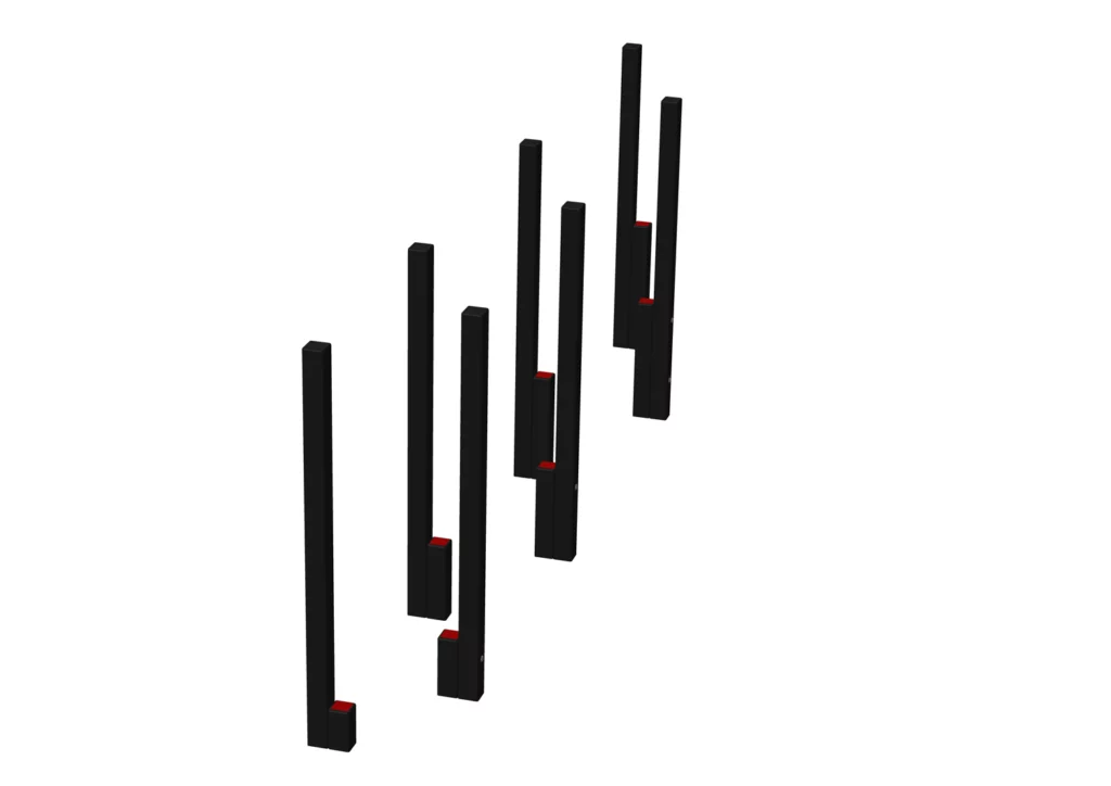 Échasses a hauteurs progressives