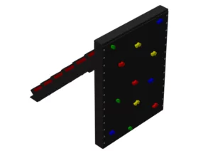 Échelle oblique et mur