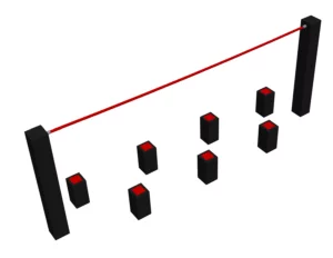 Pas japonais avec corde