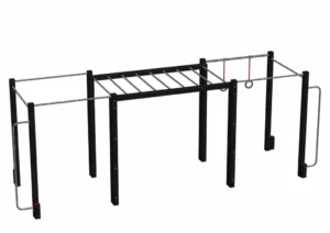 Combiné cages, échelle, anneaux