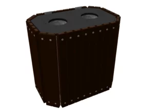 Poubelle octogonale 2 bacs