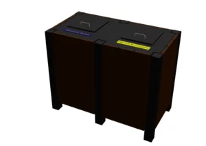 Poubelle rectangle double