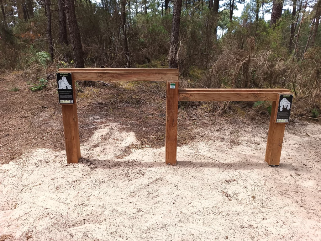 Parcours sportif - Pin classe 4 - Montalivet - Barres étirements