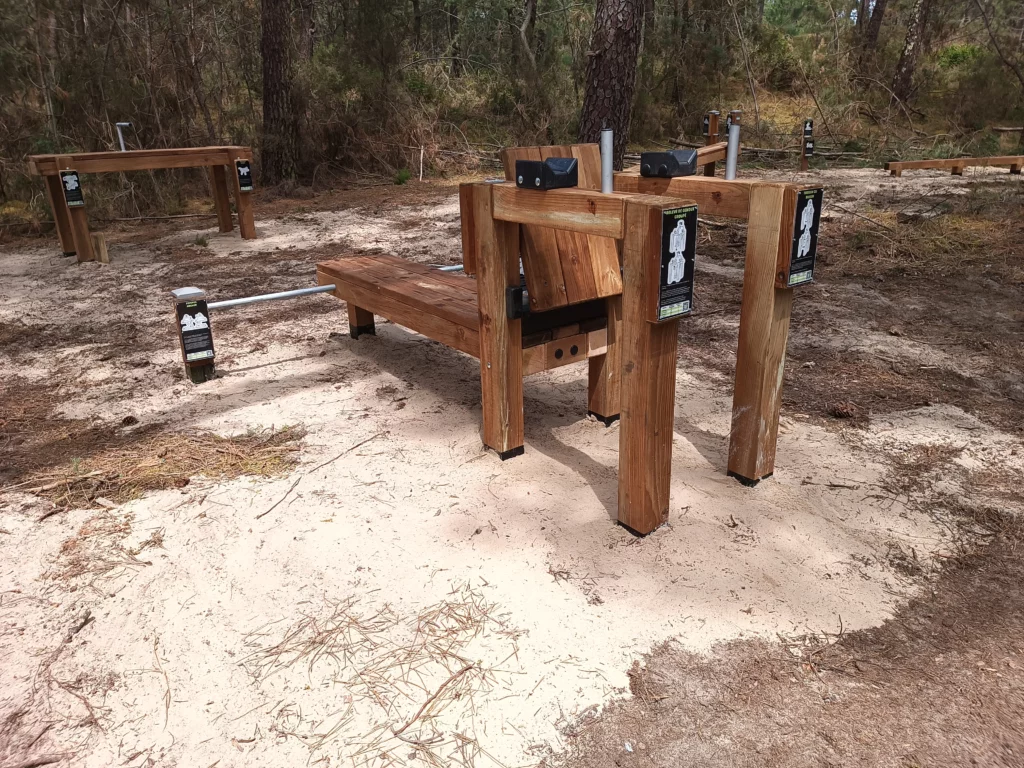 Parcours sportif - Pin classe 4 - Montalivet - Combiné abdo horizontal et chaise romaine