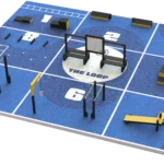 Parcours sportif extérieur THE LOOP L avec 8 stations fitness pour expérience immersive et entraînement intensif