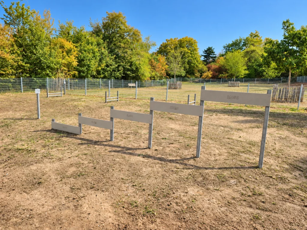 Obstacles de saut en hauteur agility pour chiens à Colombes